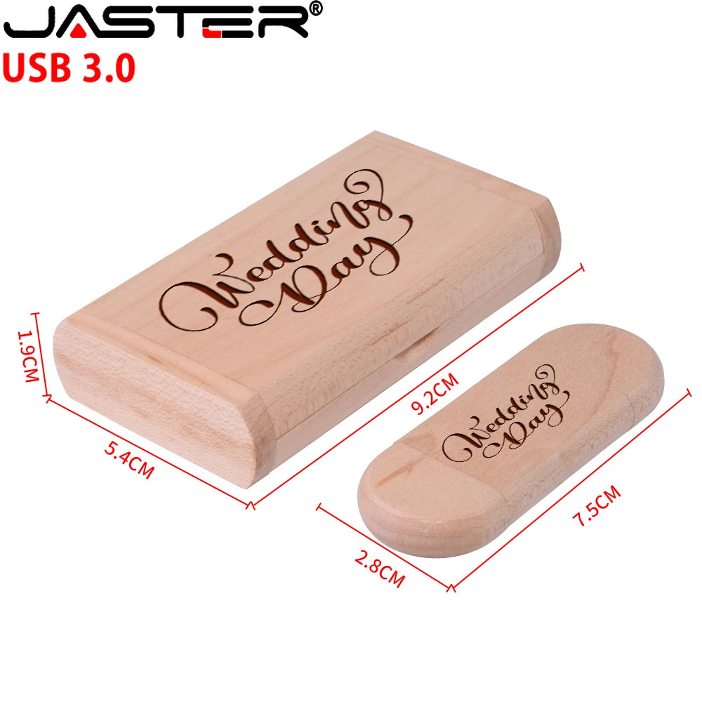 Wooden USB 3.0 Type-C Flash Drive – Custom Logo Gift