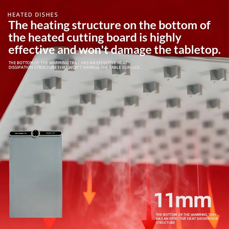 Electric Food Warmer Mat Silicone Plate Heating Tray
