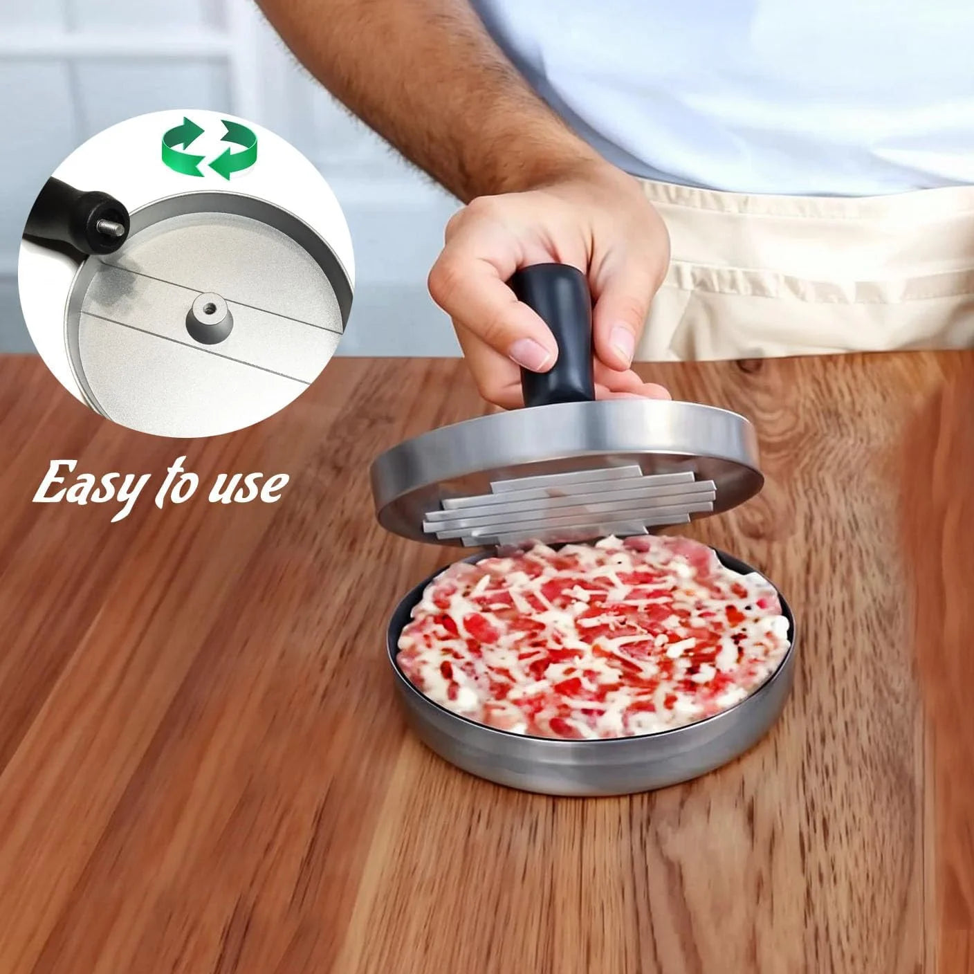 Aluminum Burger Press Patty Maker for Grill & Kitchen