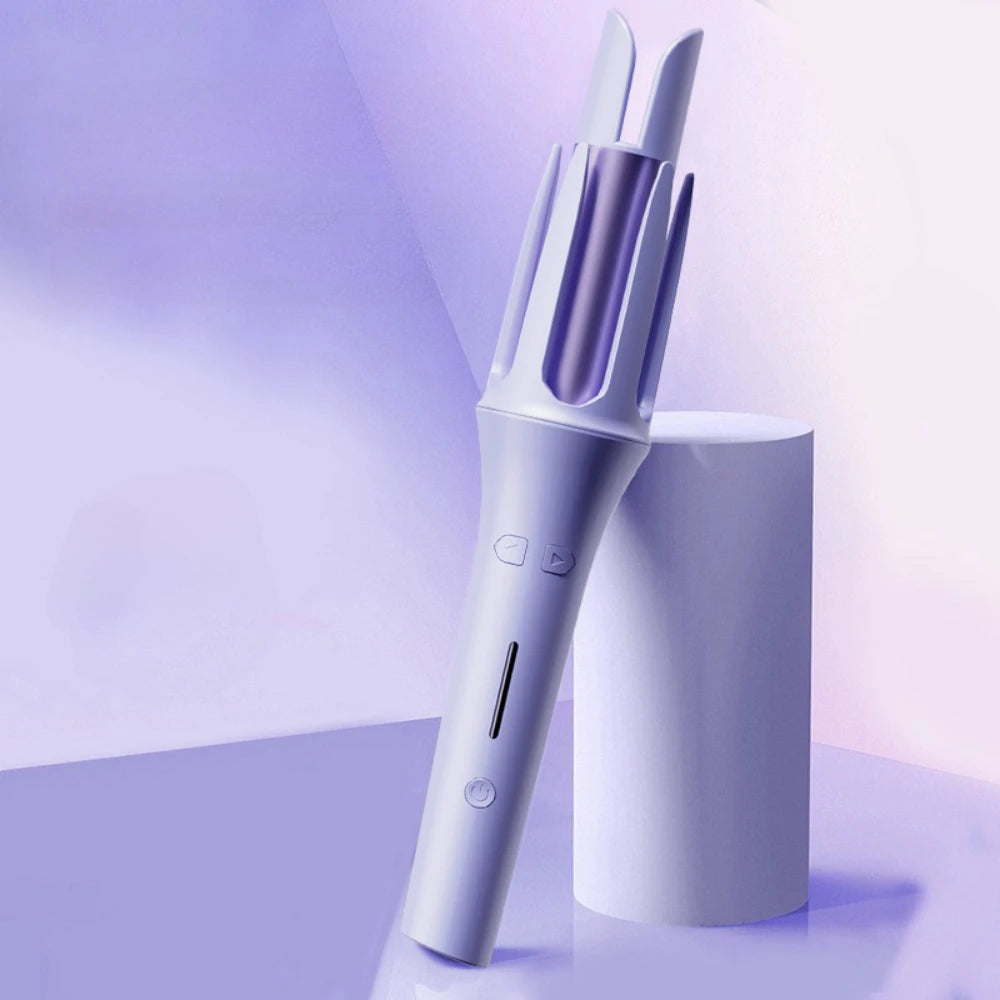 PURPLE Color Automatic Hair Curler 32 mm Tourmaline Ceramic Wand