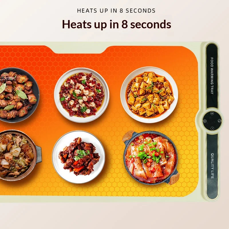 Electric Food Warmer Mat Silicone Plate Heating Tray