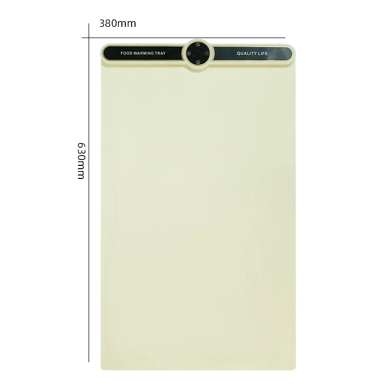 Beige Color Electric Food Warmer Mat Silicone Plate Heating Tray