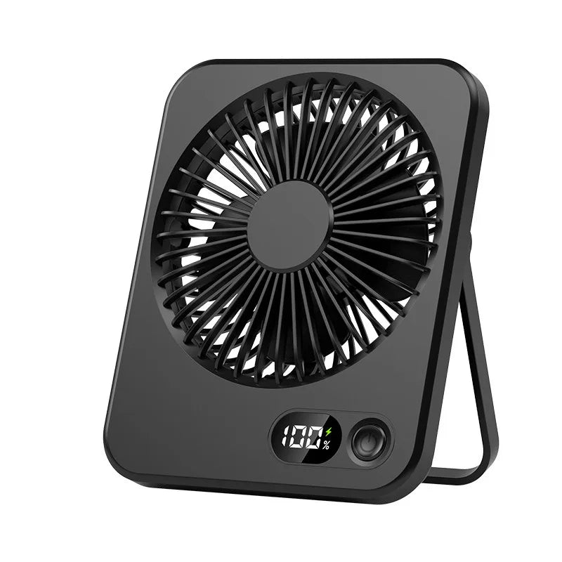 black Color Mini USB Rechargeable Folding Handheld Cooling Fan