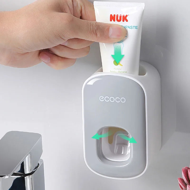 Automatic Wall-Mounted Toothpaste Dispenser Set