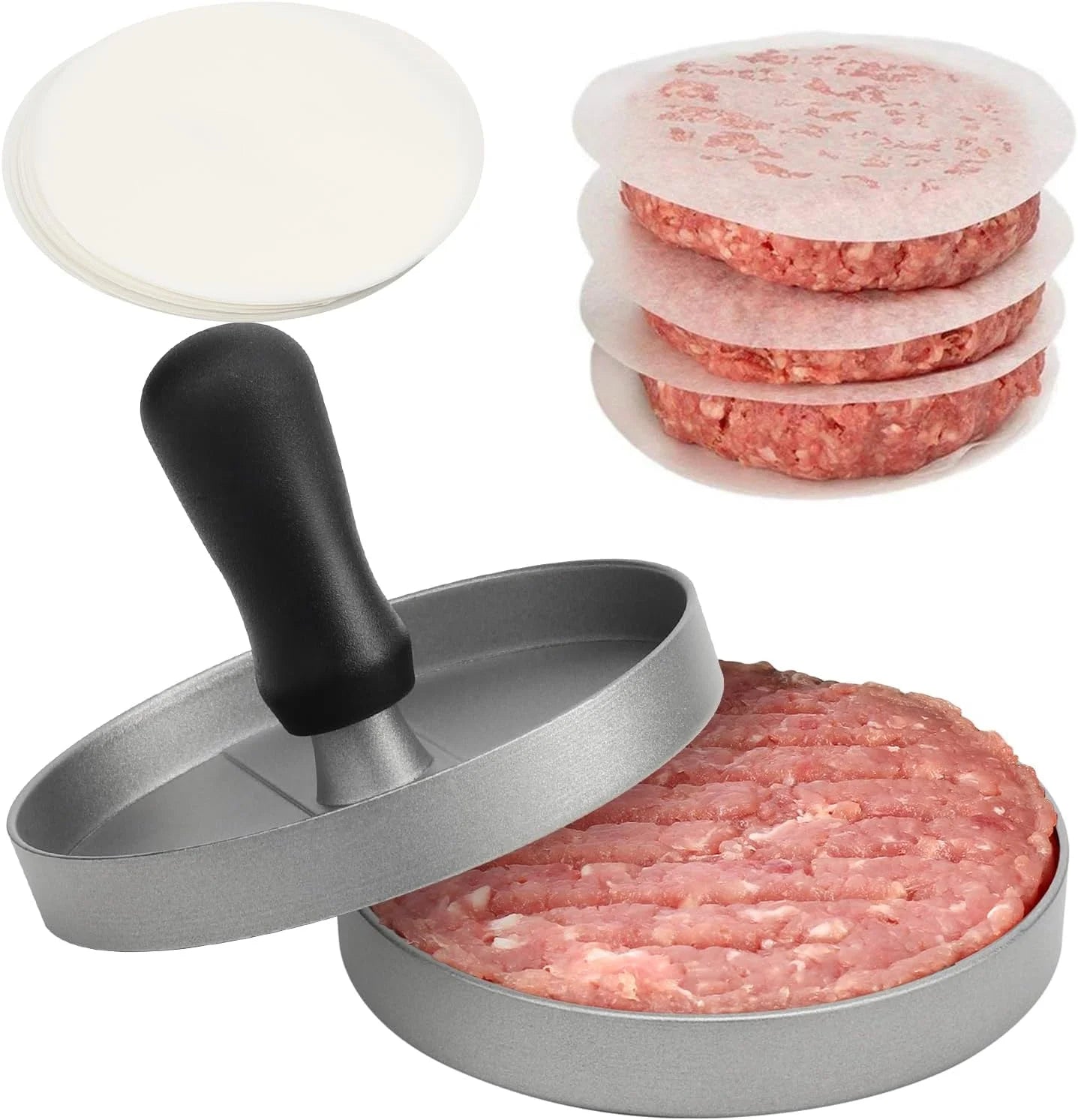 Aluminum Burger Press Patty Maker for Grill & Kitchen