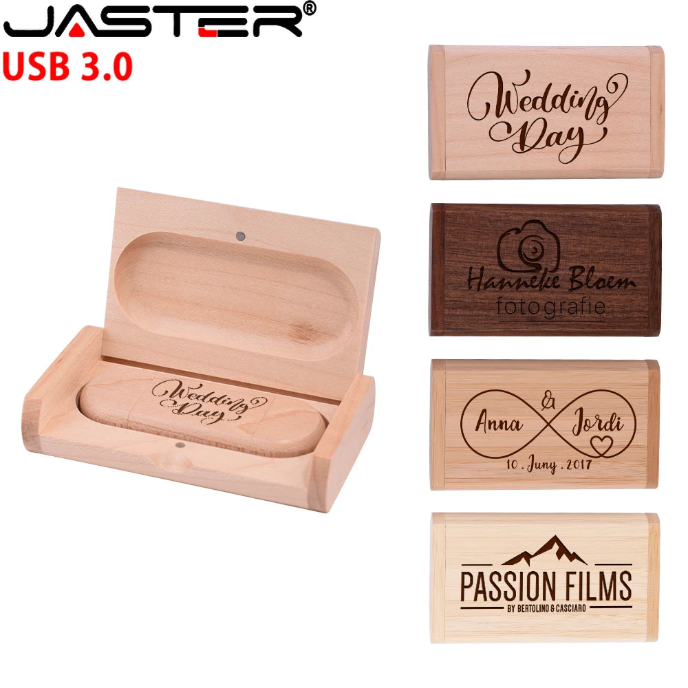 Wooden USB 3.0 Type-C Flash Drive – Custom Logo Gift