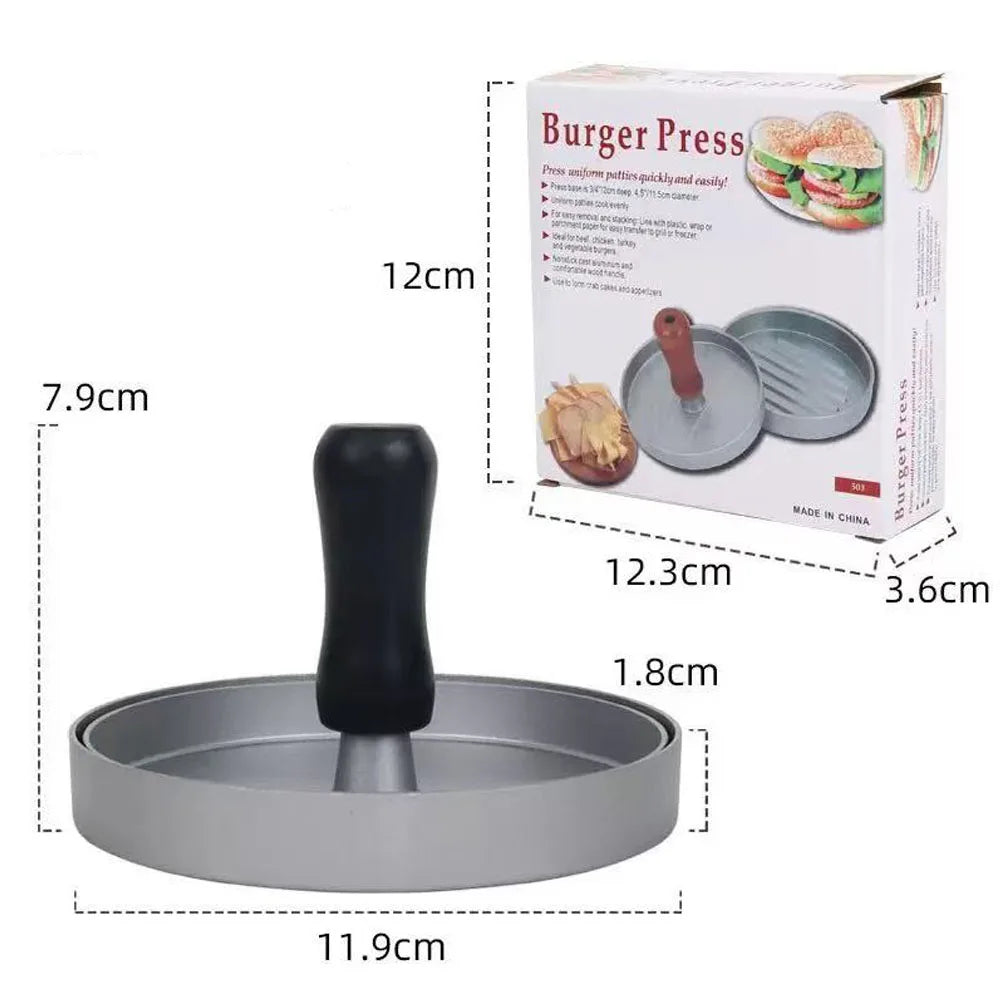 Aluminum Burger Press Patty Maker for Grill & Kitchen